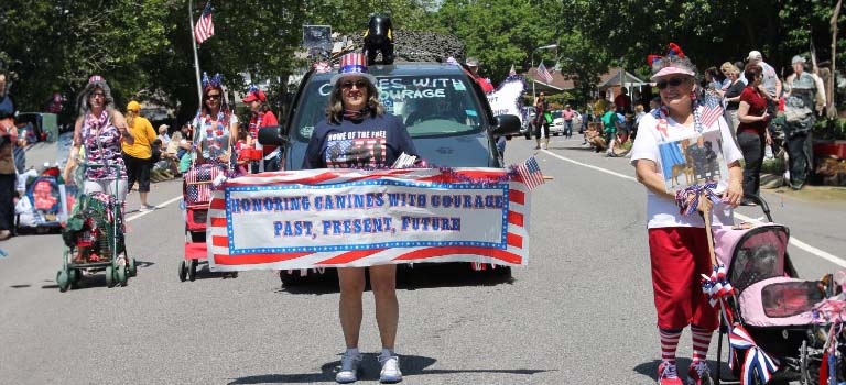 People Marching in Bowie Memorial Day Parade